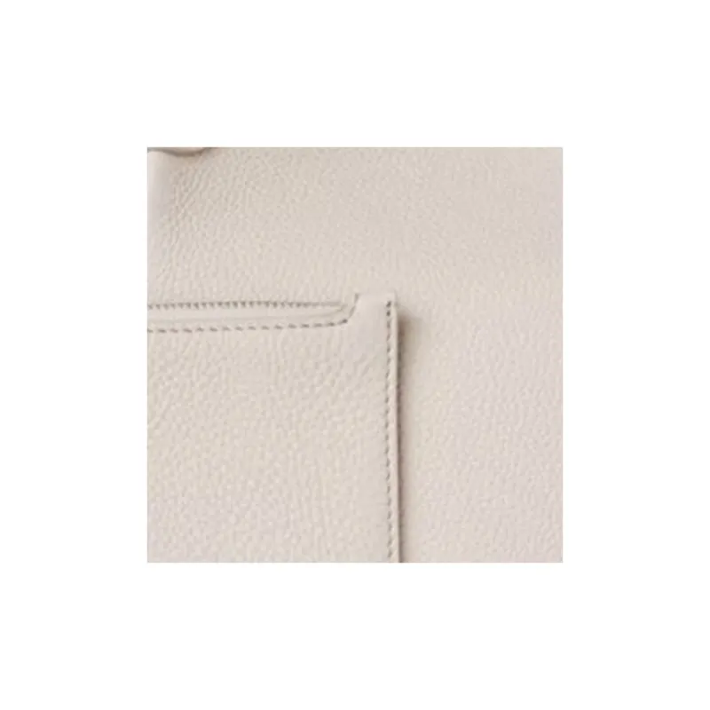 Loro Piana Calfskin Bucket Bag, Handbag, Shoulder Bag, Crossbody Bag Trumpets Women's Gray-3