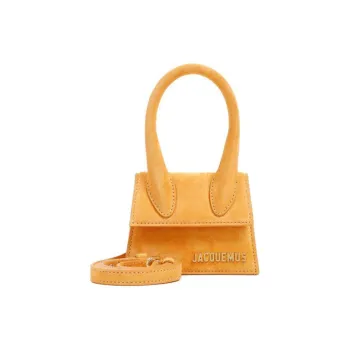 Jacquemus Le Chiquito Suede Leather Handbag Crossbody Bag Mini Women's Orange