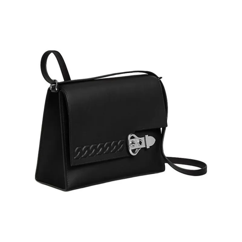 HERMES Boucle Sellier Swift Calfskin Shoulder Bag Crossbody Bag Women's 89 Noir Black-1