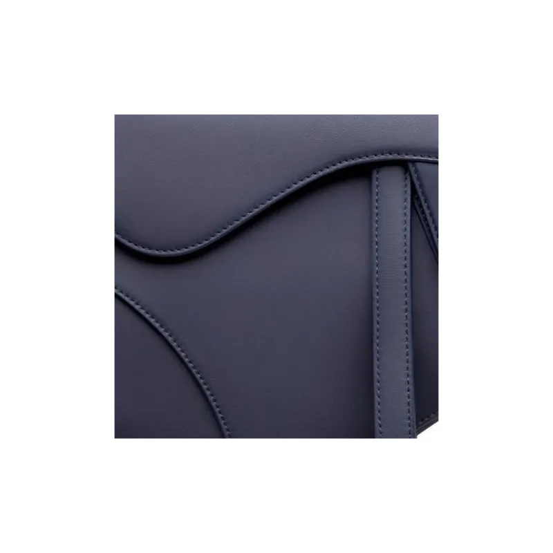 DIOR Saddle Matte Cow Leather Saddle Bag Portable Crossbody Bag Shoulder Bag Women's Indigo-2