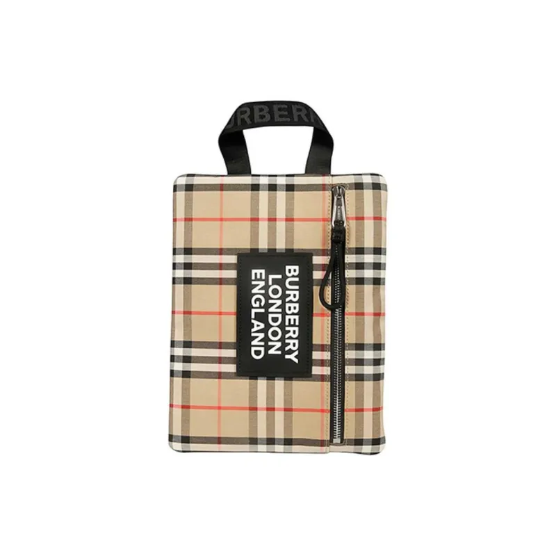 Burberry Cotton Portable Clutch Men's Classic Color-0