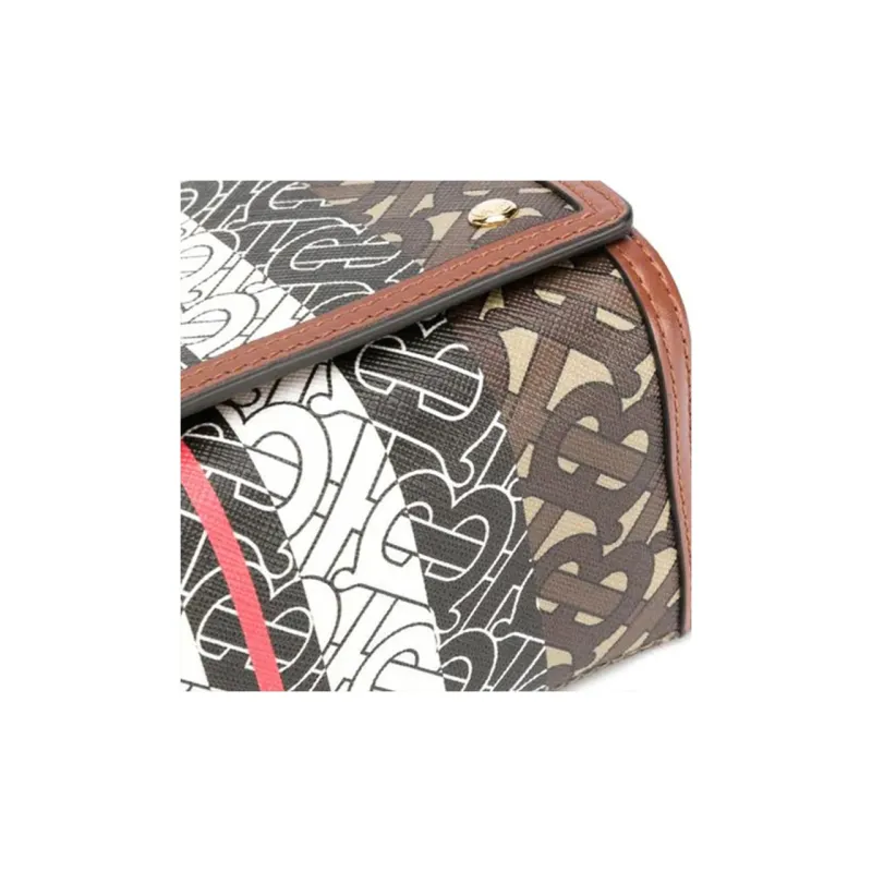 Burberry Canvas Crossbody Bag Shoulder Bag Women's Brown-3