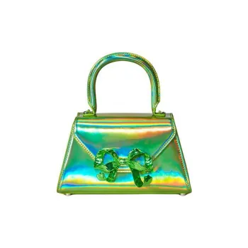 Self-portrait Cow Leather Shoulder Bag Crossbody Bag Handbag Mini Women's Mint Green