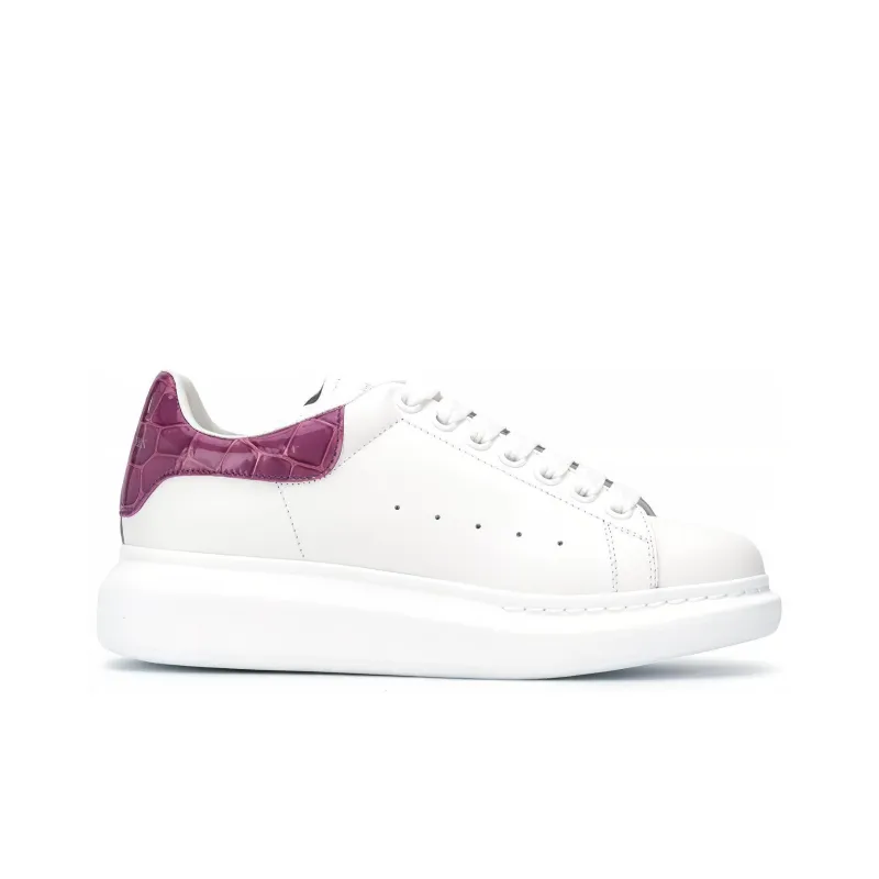 Alexander McQueen Oversized Stylish Skateboarding Shoes Women's White Purple-1