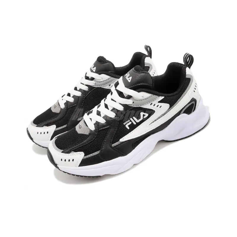 FILA Cushioning Wear-Resistant Low-Top Running Shoes Women's Black White-2