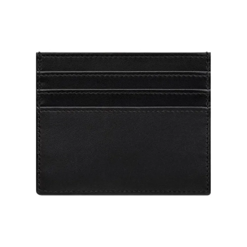 DIOR Smooth Cow Leather Card Holder Men's Dark Gray-3