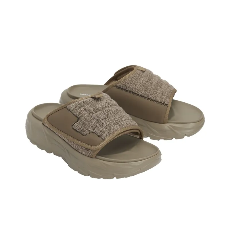 URBAN REVIVO Slide Slippers Men Ivory White-5