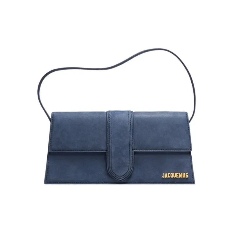 Jacquemus Le Bambino Cow Leather Messenger Bag Crossbody Bag Shoulder Bag Women's Marine Blue-0