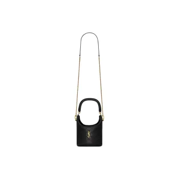 SAINT LAURENT Sheepskin Handbag Women's Black