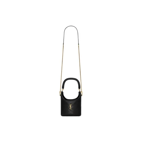 SAINT LAURENT Sheepskin Handbag Women's Black