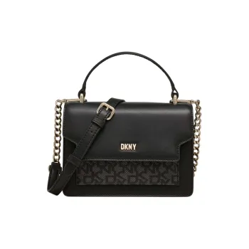 DKNY Leather Handbag Shoulder Bag Crossbody Bag Women's Black