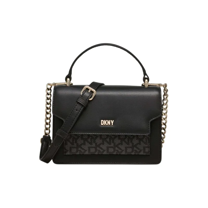 DKNY Leather Handbag Shoulder Bag Crossbody Bag Women's Black-0