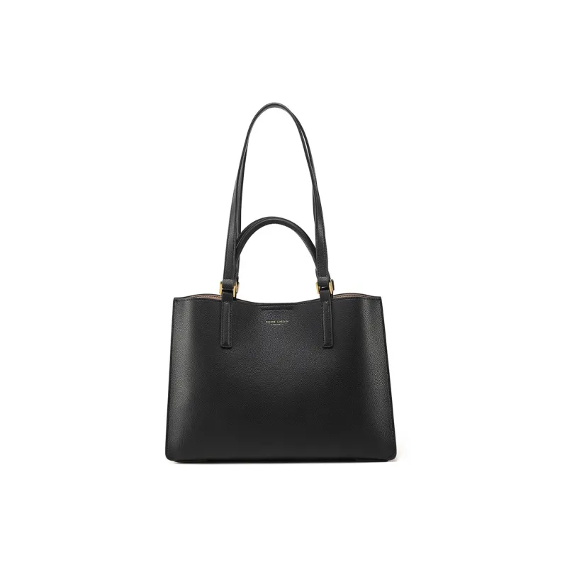 PIERRE CARDIN Cow Leather Shoulder Bag, Crossbody Bag, Handbag Regular Women's Black-2