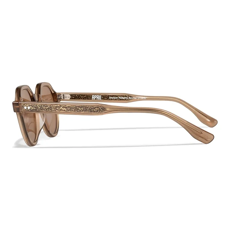 APRIL Plate Frame Irregular Shape Sunglasses With Polarized Lenses Unisex-9