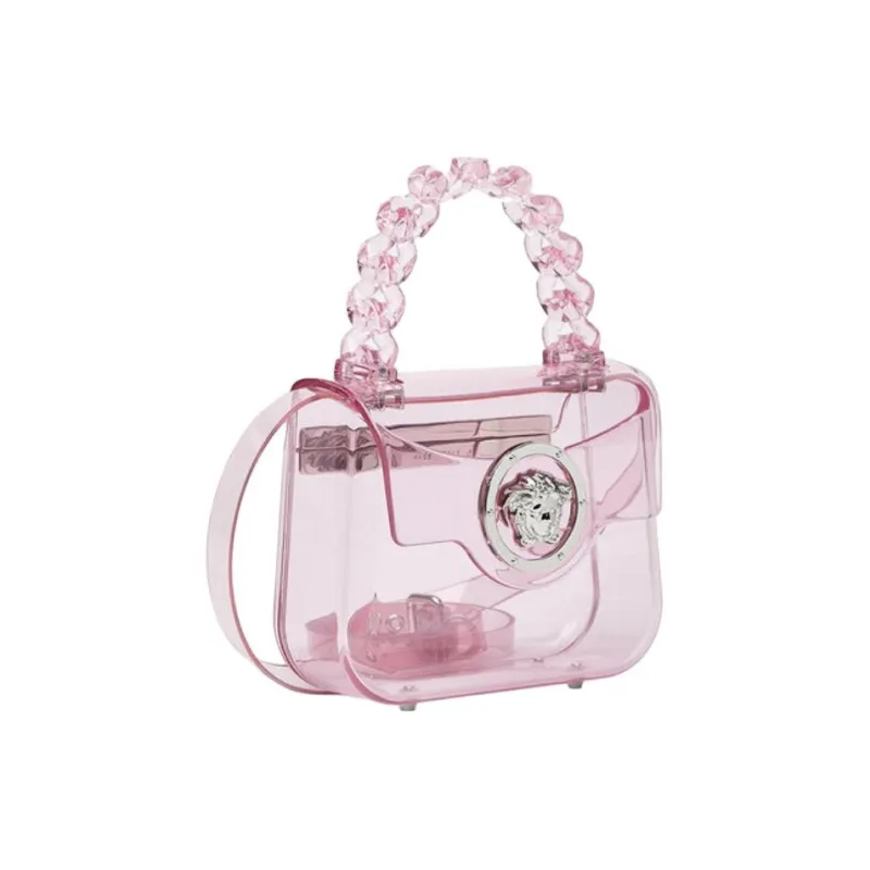 VERSACE La Medusa Acrylic Shoulder Bag, Crossbody Bag, Handbag Mini Women's Light Pink Red-1