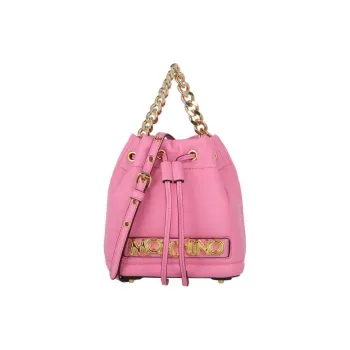 MOSCHINO Lambskin Bucket Bags Shoulder Bag Crossbody Bag Handbag Women's Pink