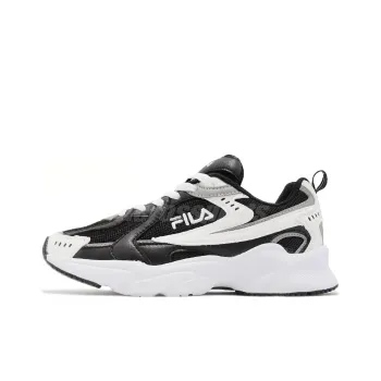 FILA Cushioning Wear-Resistant Low-Top Running Shoes Women's Black White