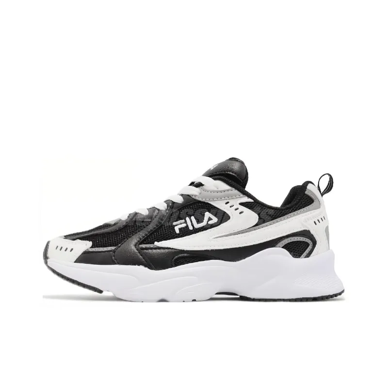 FILA Cushioning Wear-Resistant Low-Top Running Shoes Women's Black White-0