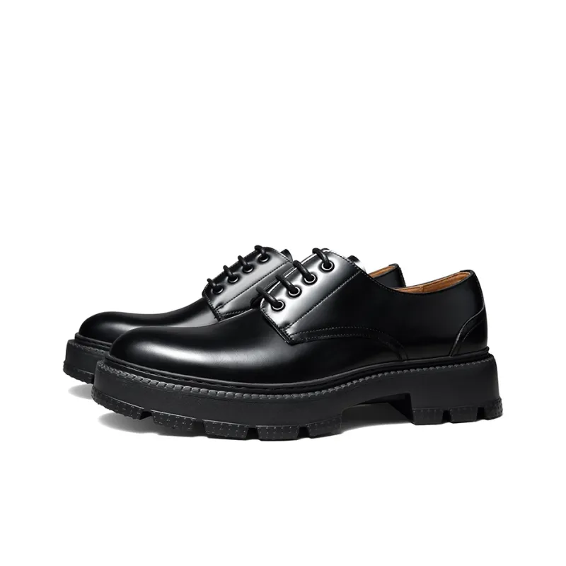 THOM WILLS Business Versatile Cleanfit Calfskin Derby Shoes Casual Shoes Men's Black-1