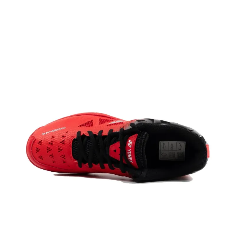 YONEX Power Cushion Lightweight And Breathable Low Top Badminton Shoes Unisex Red Black-3