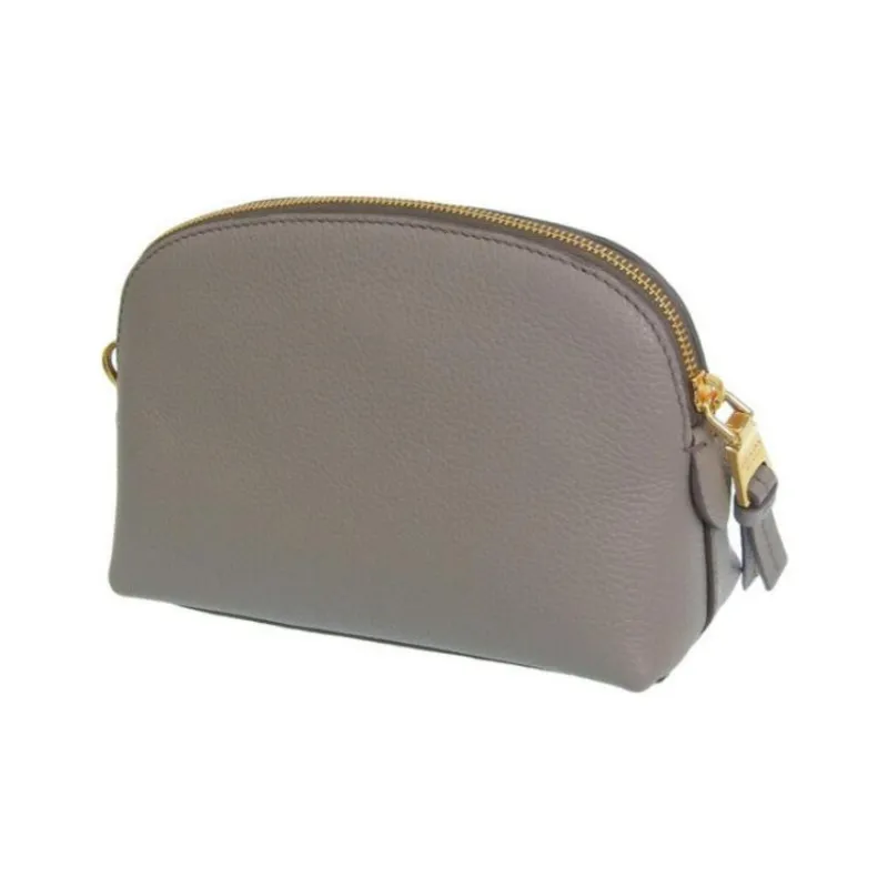 PRADA Leather Clutch Small Size Unisex Clay-3