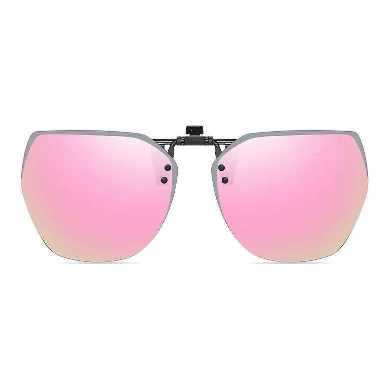 HLA Metal Irregular Shape Sunglasses Unisex Black-5