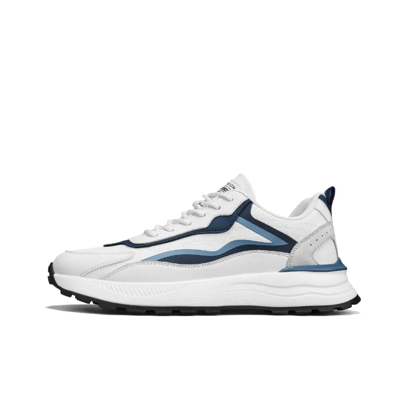 YEARCON Casual Shoes Men Low Top White/Blue, White/Grass Green-0