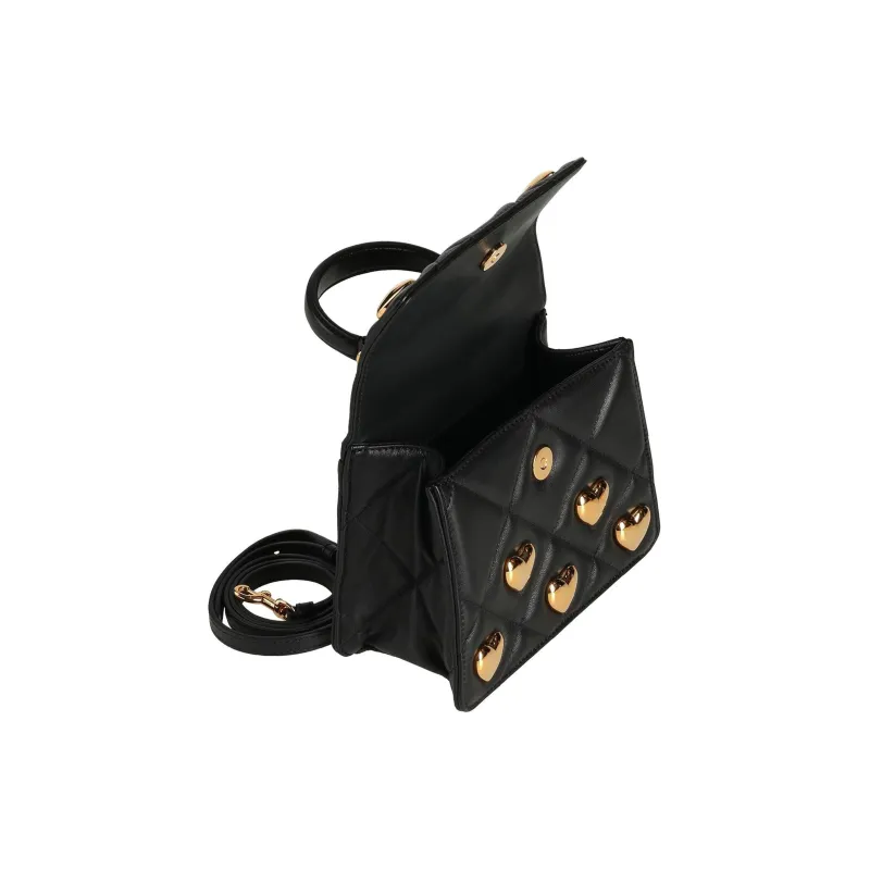 MOSCHINO Leather One Shoulder Handbags Small Size Women's Black-1