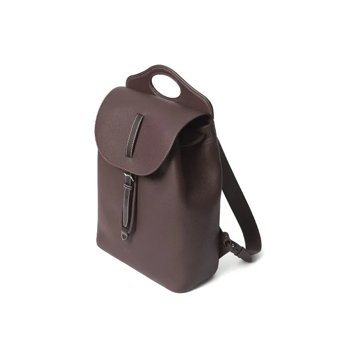 Burberry Pocket Bag Leather Backpack Men's Dark Gray Brown-2
