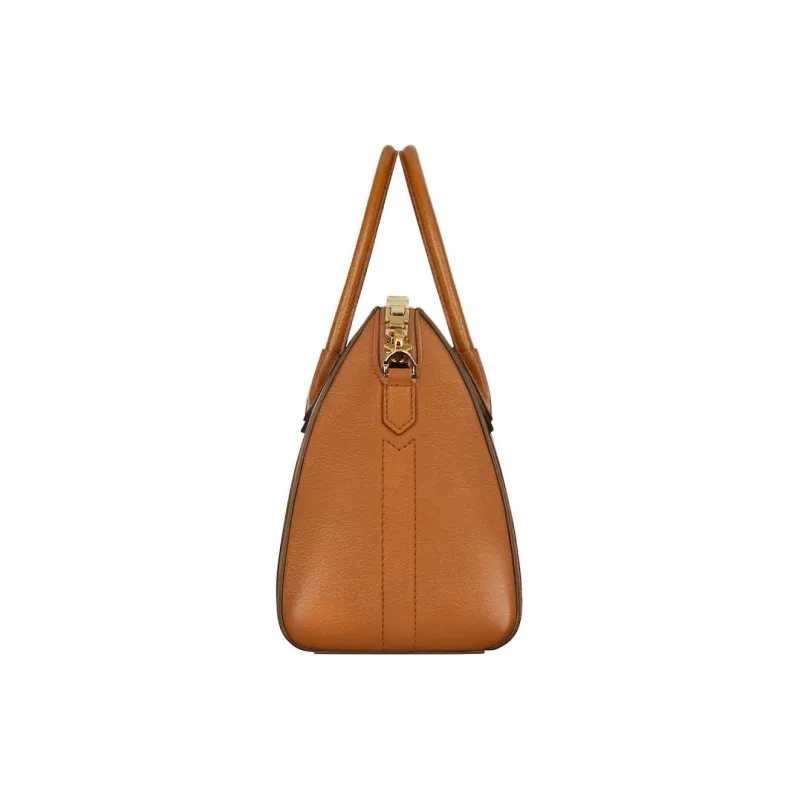 GIVENCHY Buffalo Leather Patchwork Leather Handbag Small Size Women's Soft Tan-1
