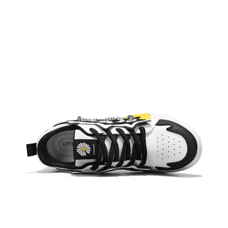 Little Daisy Small Daisy Height Increasing Wear-Resistant Breathable Slip-Resistant Low-Top Skateboard Shoes Men's-4