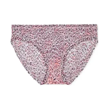 Victoria's Secret PINK THE LACIE Lace Bikini Panty/Purest Pink Animal Pt Underpants Women's 1 Pack Leopard Print