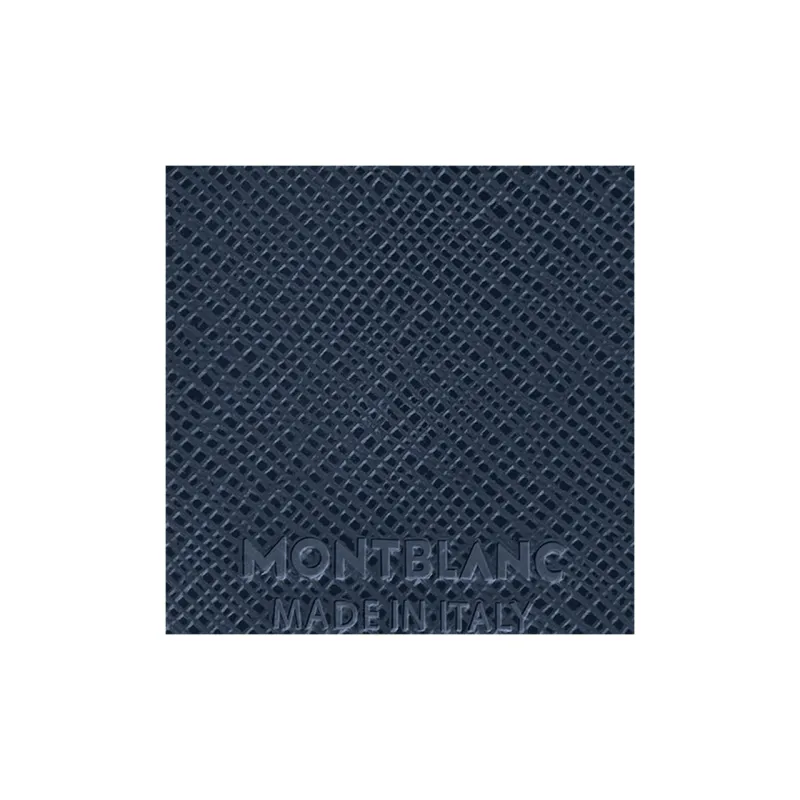 MONTBLANC Cow Leather Pen Pouch Storage Bag Unisex Ink Blue-3