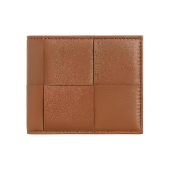 Bottega Veneta Calfskin Wallet Men's Cognac Brandy