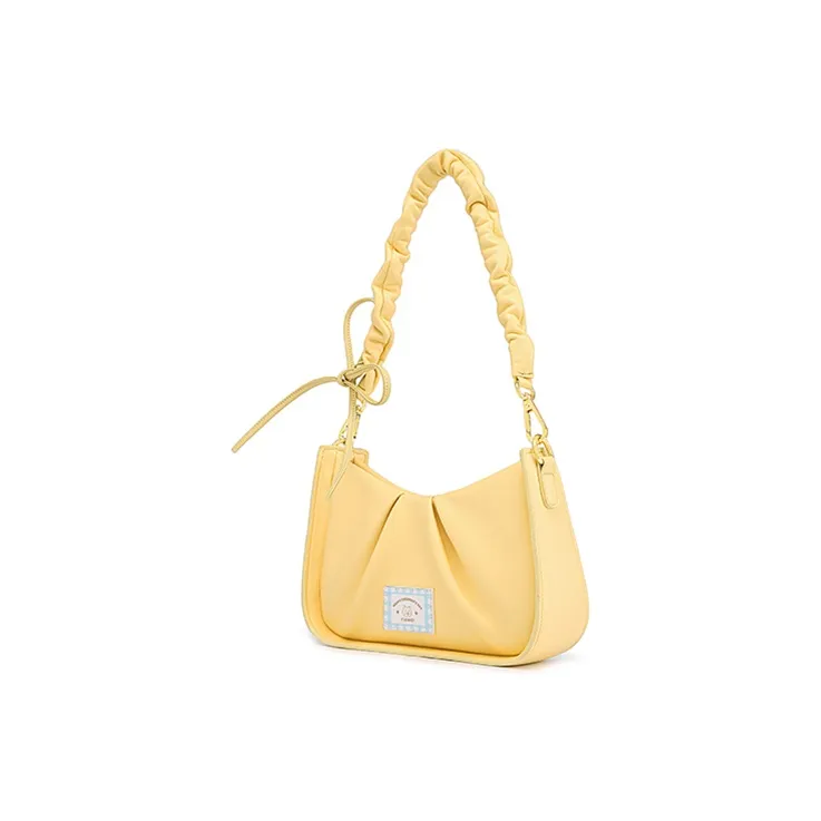 Sound For Life PU Shoulder Bag, Portable Crossbody Bag Trumpets Women's Yellow/White-1