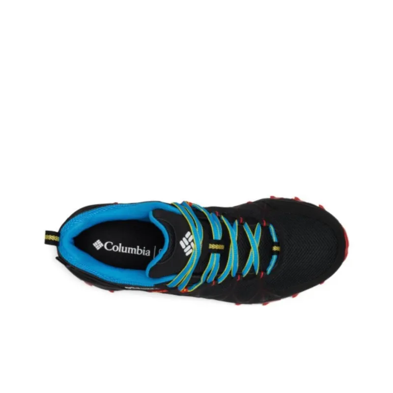 Columbia PEAKFREAK II Cushioning Breathable Low-Top Trekking Shoes Men's Black Red Blue-2