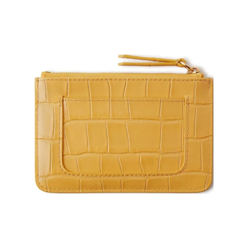 Mulberry Leather Wallet Unisex Sunflower Yellow-1
