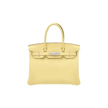 HERMES Birkin Togo Calfskin Birkin Bag Handbag Regular Women's 1Z Jaune Poussin Chick Yellow