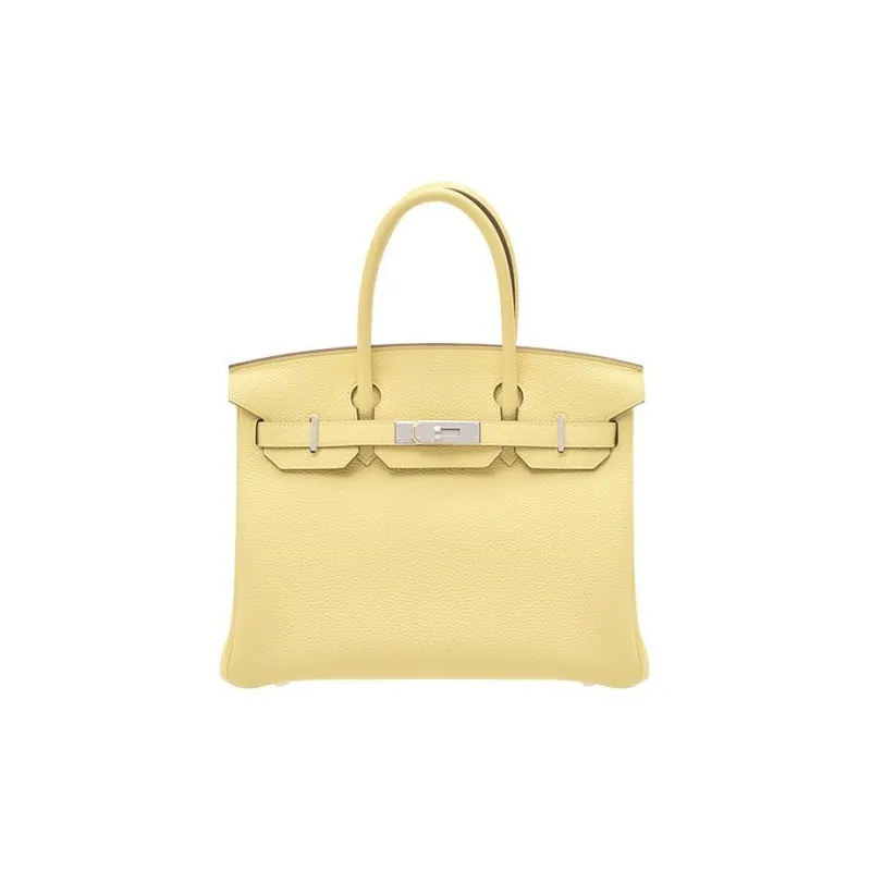 HERMES Birkin Togo Calfskin Birkin Bag Handbag Regular Women's 1Z Jaune Poussin Chick Yellow-0