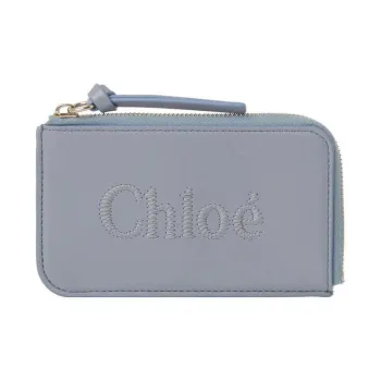 Chloe Calfskin Wallet Small Size Women's Storm Blue