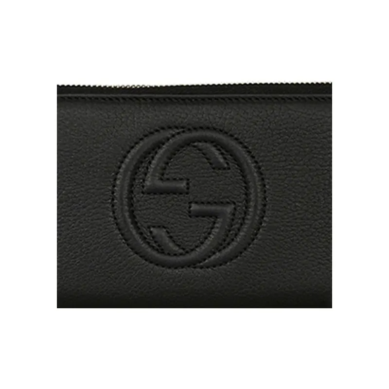 GUCCI Soho Leather Wallet Women's Black-4