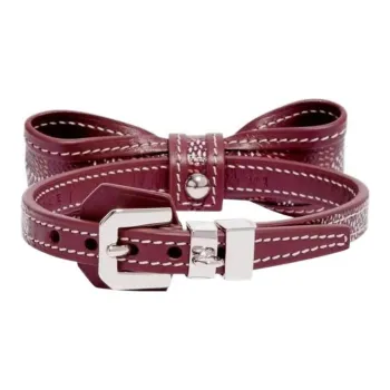 GOYARD OSCAR Goyardine Canvas With Clamecy Cow Leather Dog's Teeth Collar Bag Accessory Unisex Burgundy