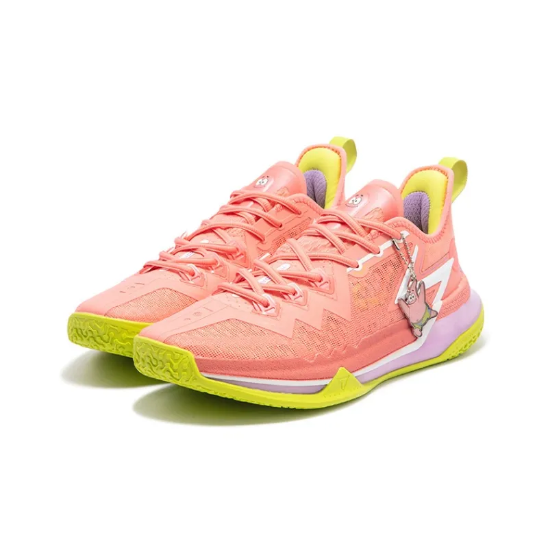 361° Big 3 Future Basketball Shoes Men Low Top Starfish Pink/Purple Hydrangea-2