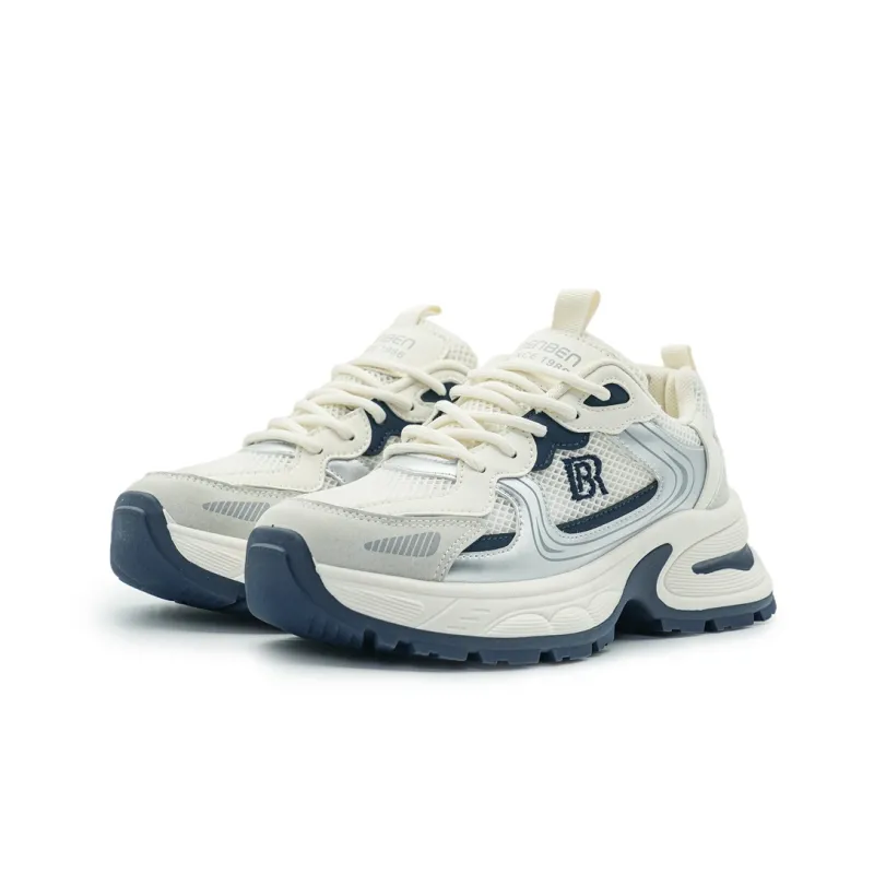 Humanism 1986 Cushioned Wear-Resistant Breathable Lightweight Height Increasing Low-Top Chunky Sneakers Women's-9
