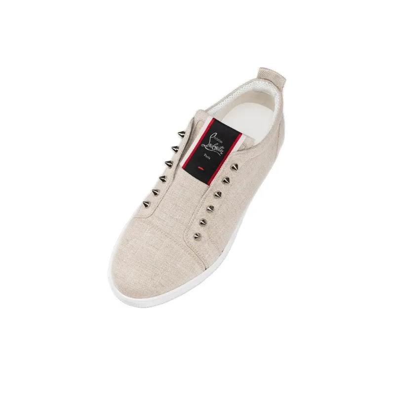 CL LUBOTING F.A.V Fique A Vontade Low-Top Skateboard Shoes Men's Beige-2