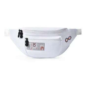 8atheist Polyester Crossbody Bag, Fanny Pack, Sling Bag Regular Unisex White