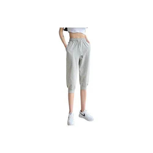 Muzi Casual Pants Women's Light Gray