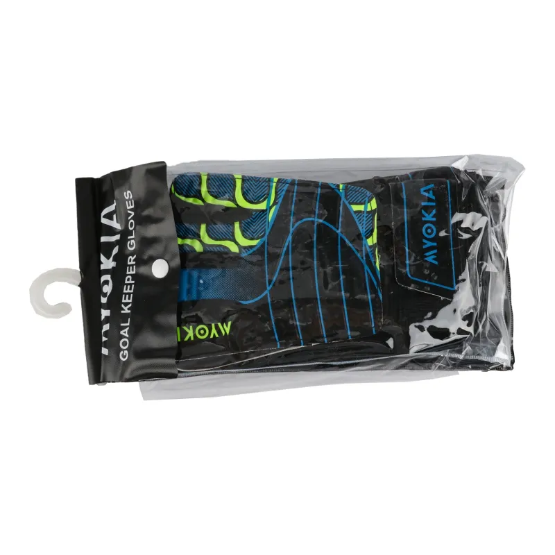MYOKIA Goalkeeper Gloves Unisex Black/Blue/Yellow-5