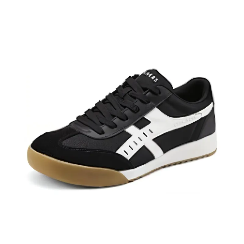 Skechers Street Breathable Low Top Casual Shoes Men's Black White-2