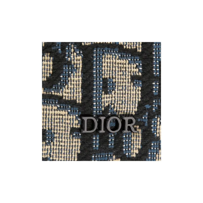 DIOR Fabric Wallet Unisex Beige And Black-5